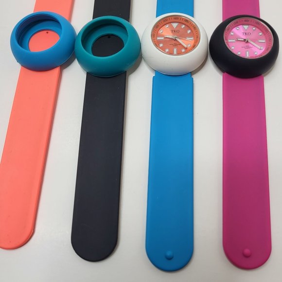 Lot of‎ 2 TKO ORLOGI Slappers Watch with 4 Rubber Bands Working Colorful - Picture 5 of 16